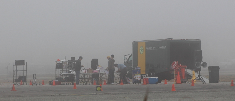 Setting up in the fog