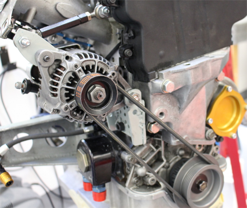 zetec engine with new alternator drive
