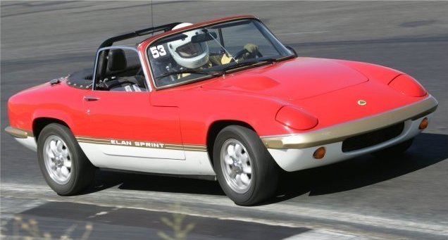 Lotus Elan on race track in 2005