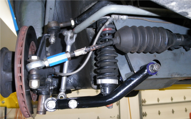 Photo of the front right suspension