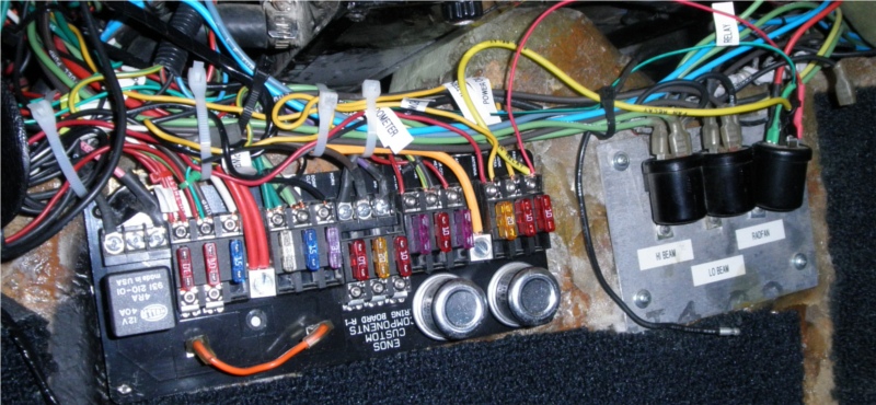 picture of wiring panel without cover