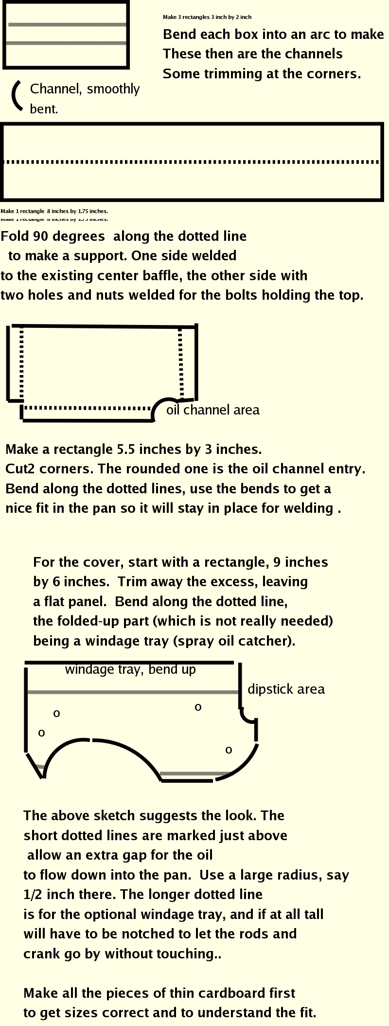 diagram of the oil pan parts